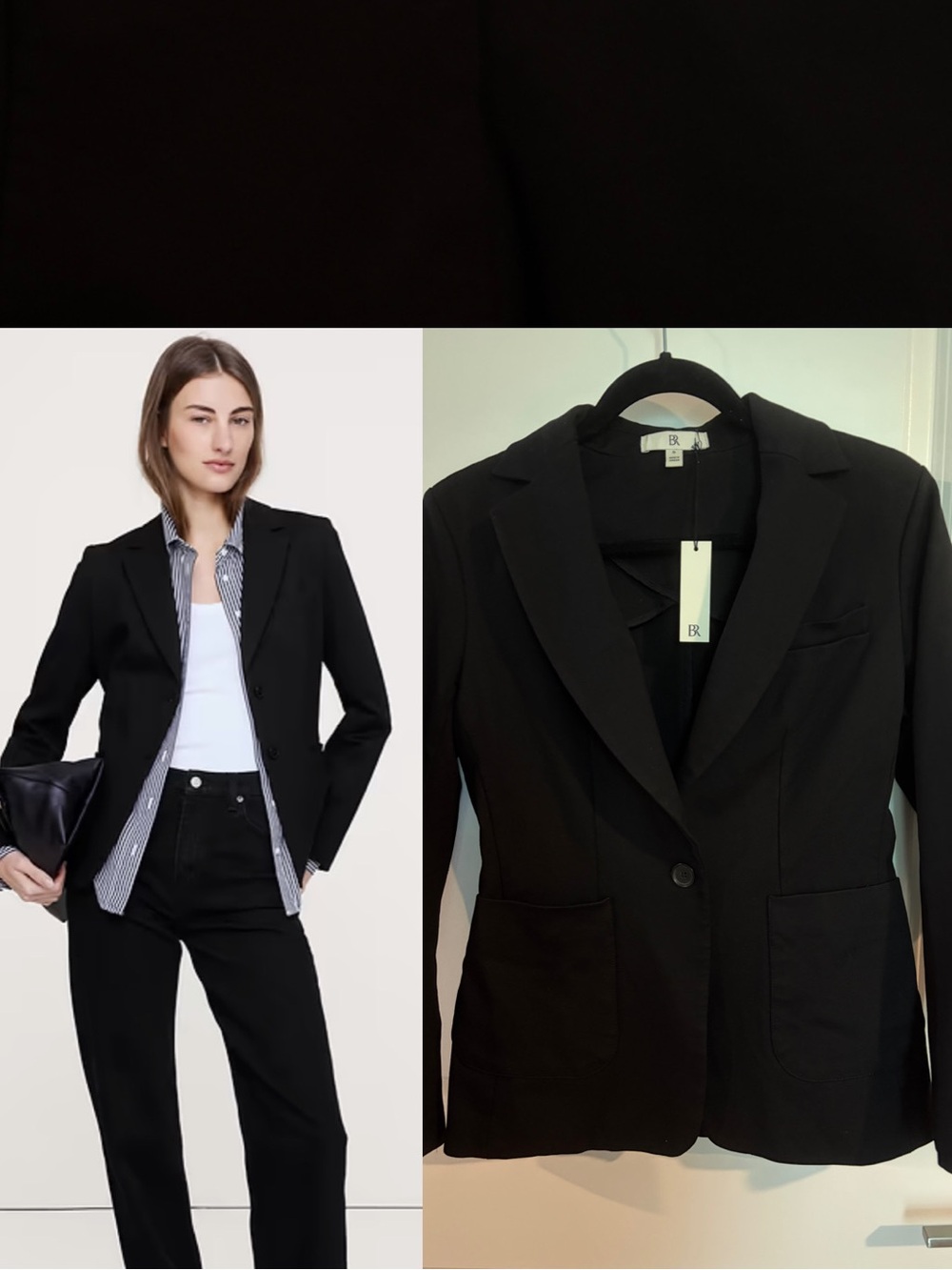 NEW Banana Republic (S) Women's Black Blazer Button Pockets Suit Jacket